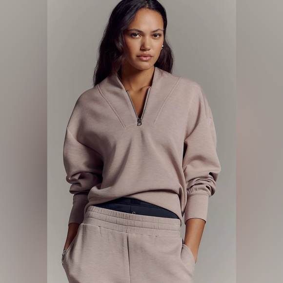 Varley Sweaters - Varley Davidson Sweatshirt Taupe